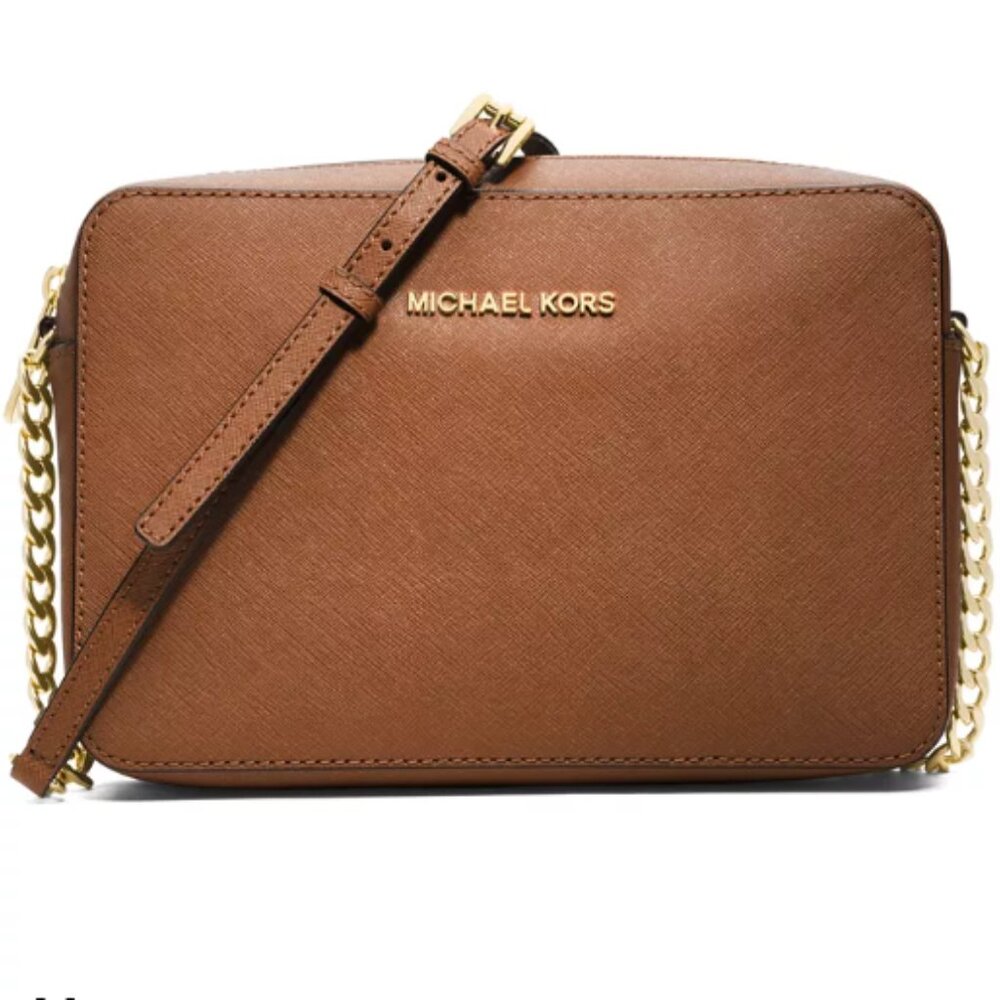 Michael Kors Jet Set Large Saffiano Leather Crossbody Bag